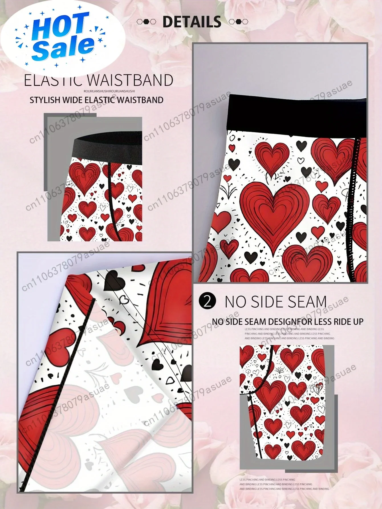 1pc Men'S Heart Print Boxer Br - Quick Dry Underwear 评论和价格